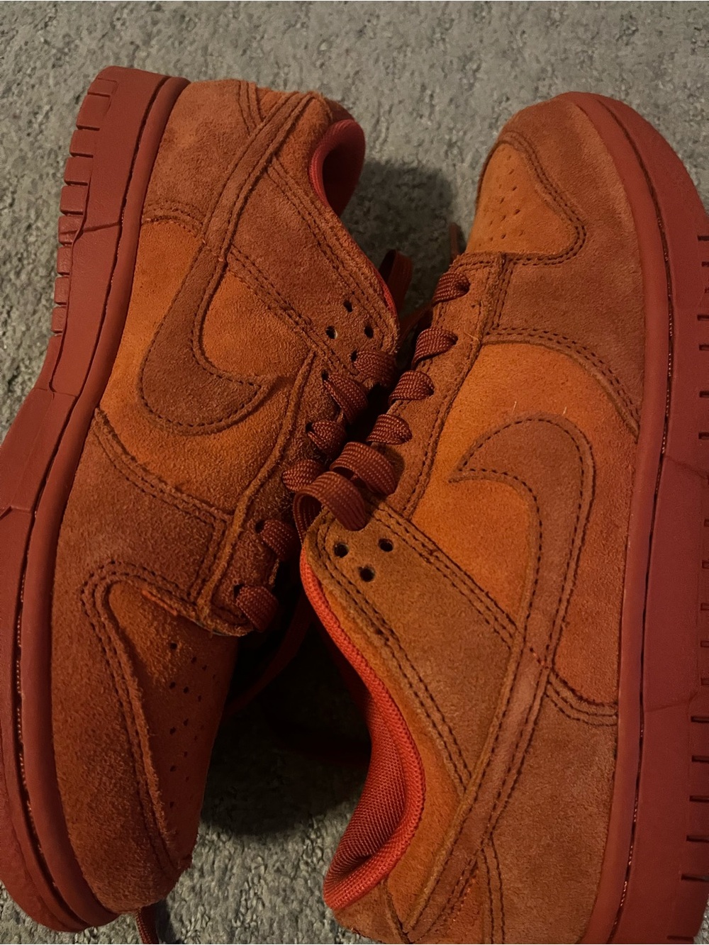 Nike red Suede Low-Top Sneakers